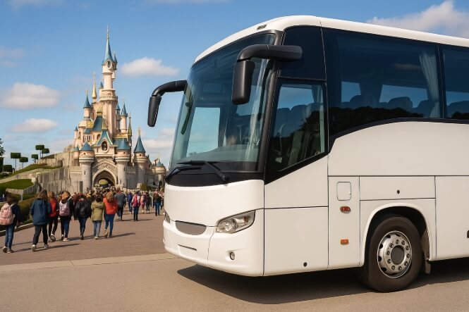 Location bus Disneyland Paris, château emblématique