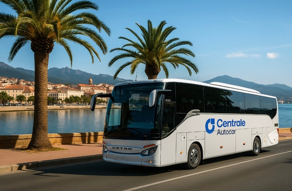 Golfe d'Ajaccio, bus loué avec Centrale Autocar