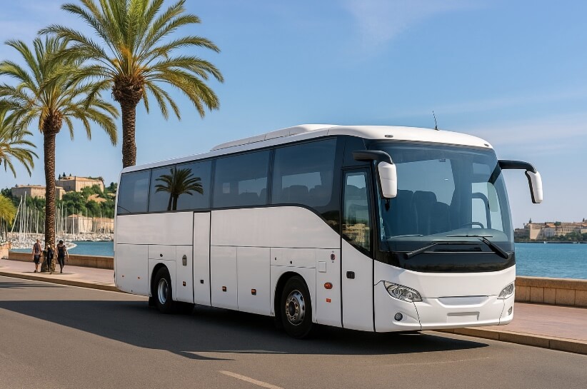 Bus loué avec Centrale Autocar à Toulon, en bord de rade