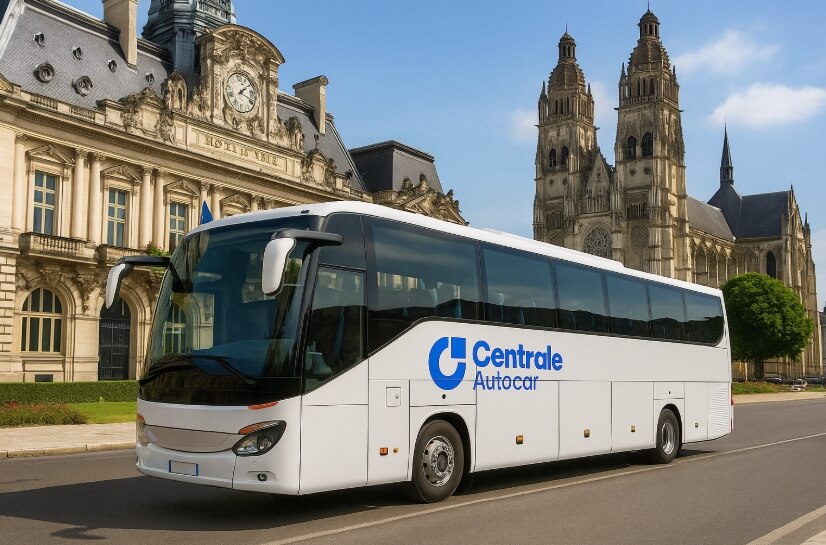 Bus avec chauffeur loué à Tours avec Centrale Autocar