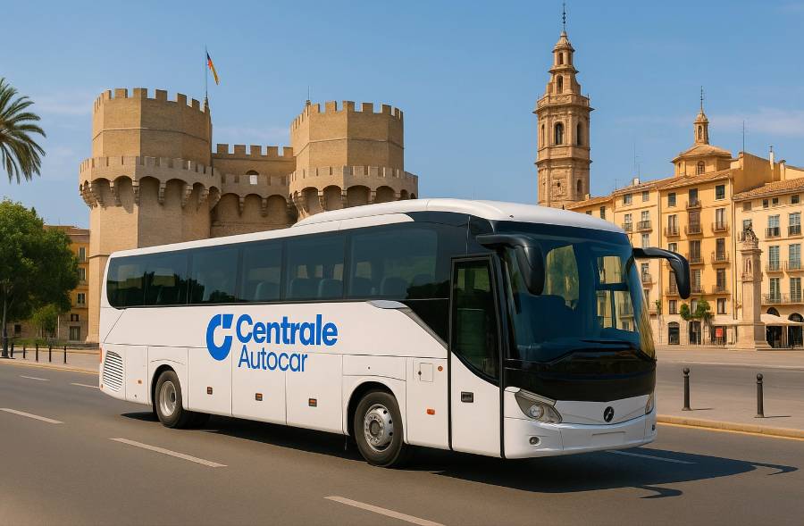Bus loué à Valence avec Centrale Autocar