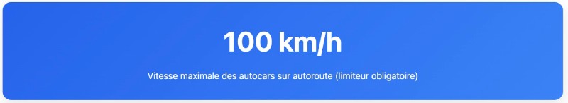 100km/h vitesse maximale autocars sur autoroute