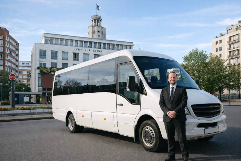 Minibus avec chauffeur loué à Ivry-sur-Seine avec Centrale Autocar