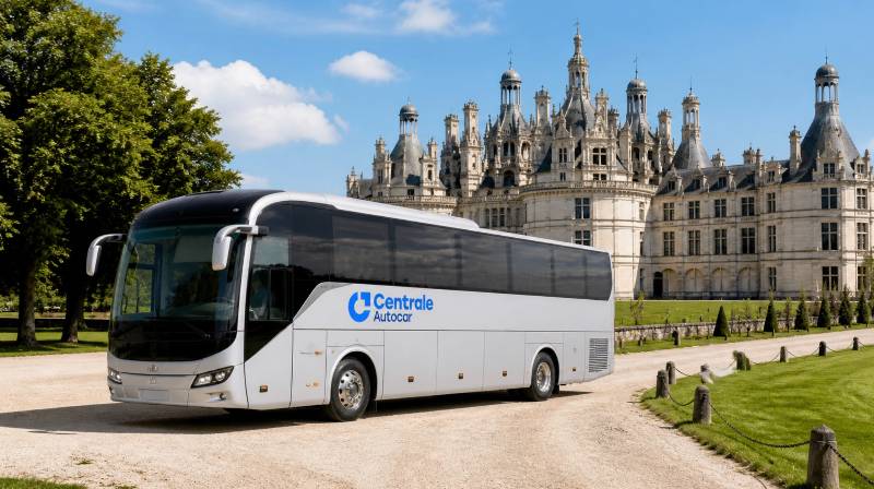 Location de Bus et Minibus avec chauffeur pour les chateaux de la Loire avec Centrale Autocar
